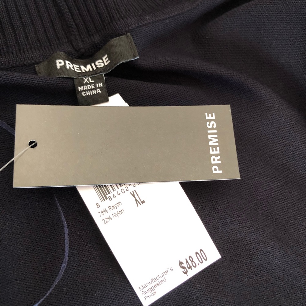 Premise Navy Ribbed Shrug – Lightweight Open Front Cardigan, XL (NWT) - Picture 6 of 6